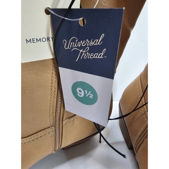 Universal Thread Light Brown Beige Faux Leather Knee-High Boots Women 9.5 US - Picture 4 of 8